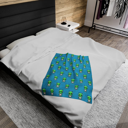 Loonar Alien Velveteen Plush Blanket