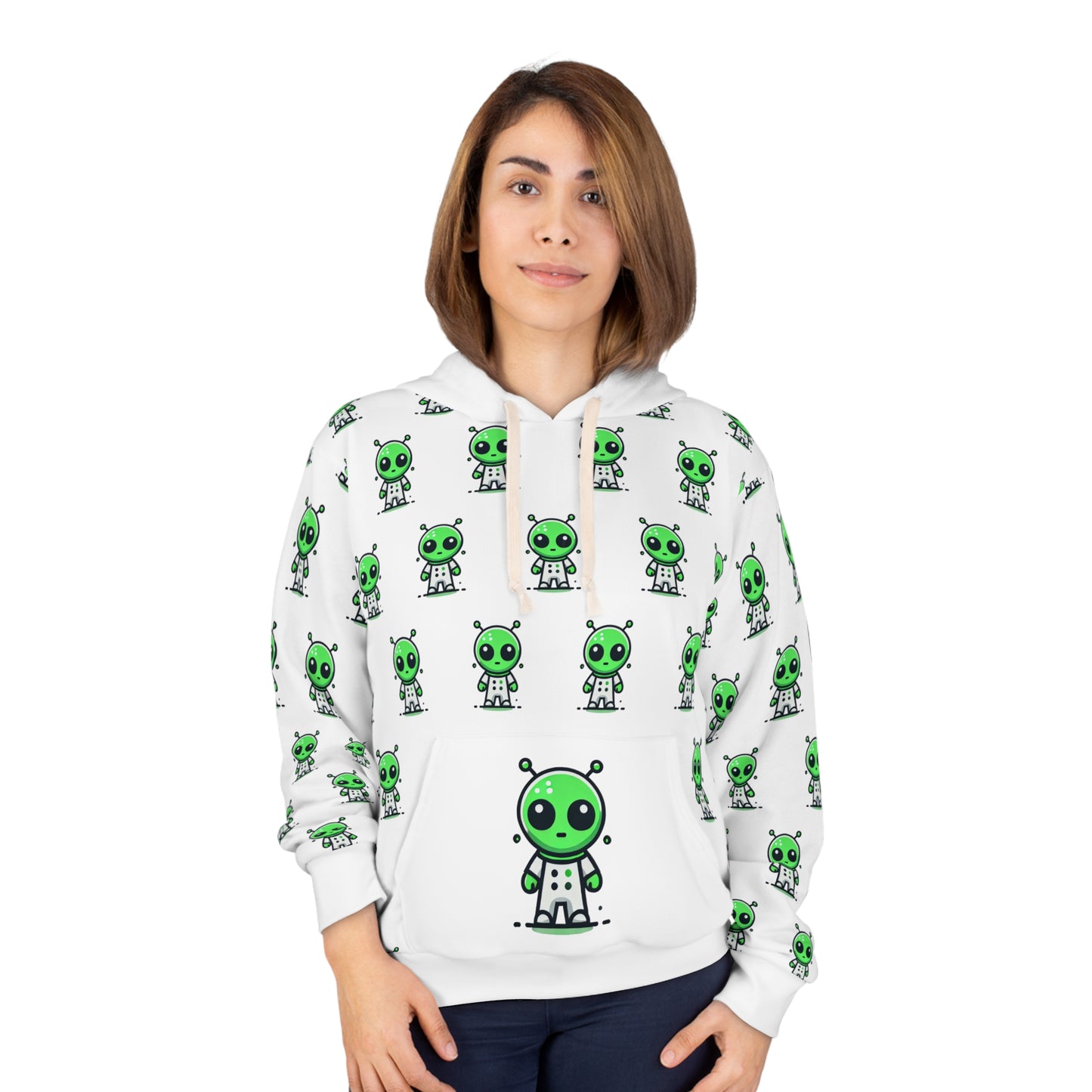 Unisex Alien All-Over Print Pullover Hoodie