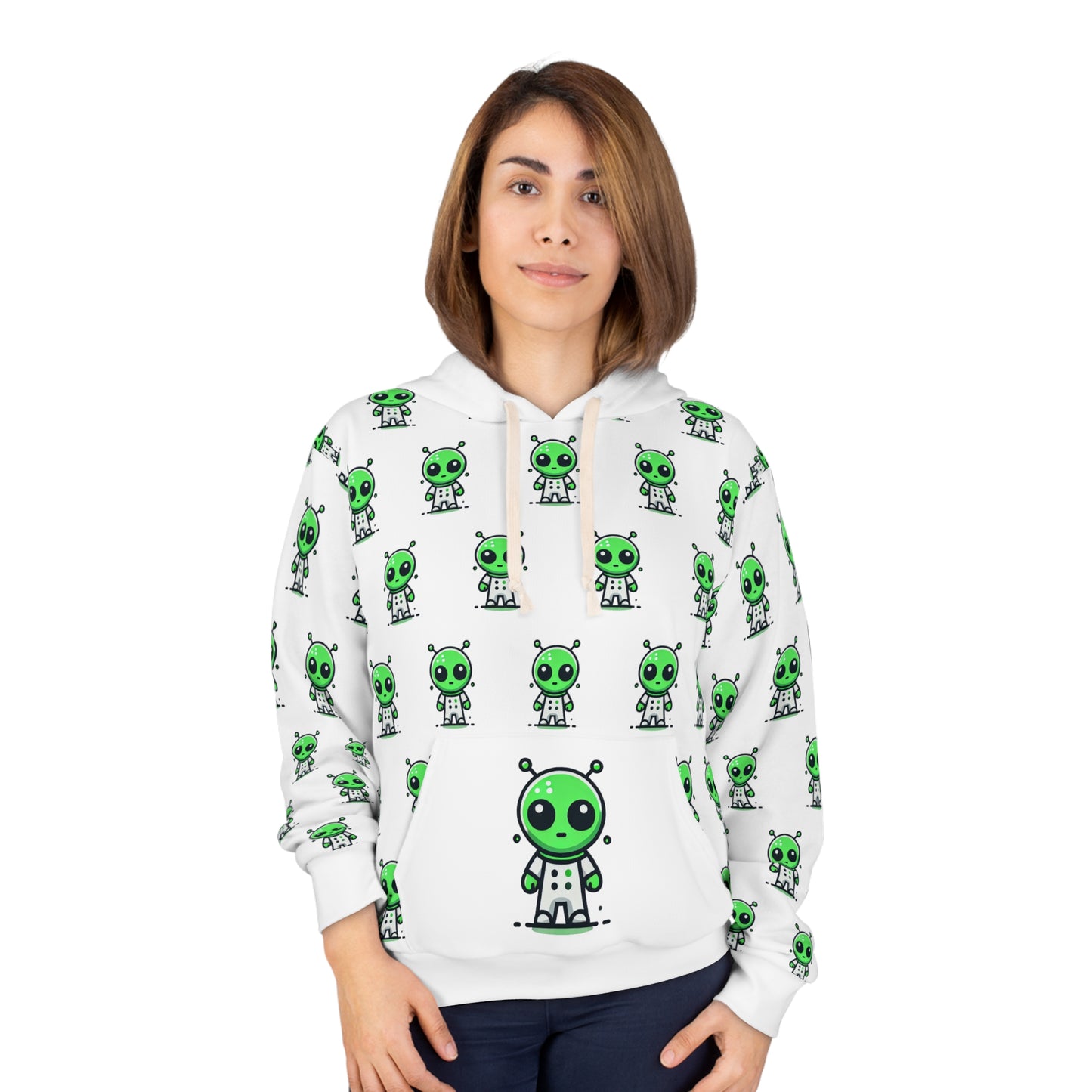 Unisex Alien All-Over Print Pullover Hoodie